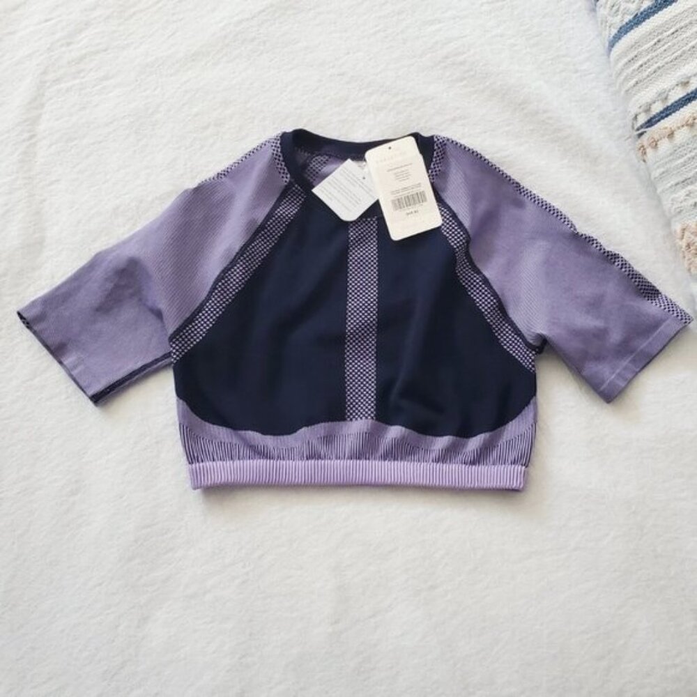 FABLETICS NWT Purple "Jessie" Seamless Crop Top- RARE